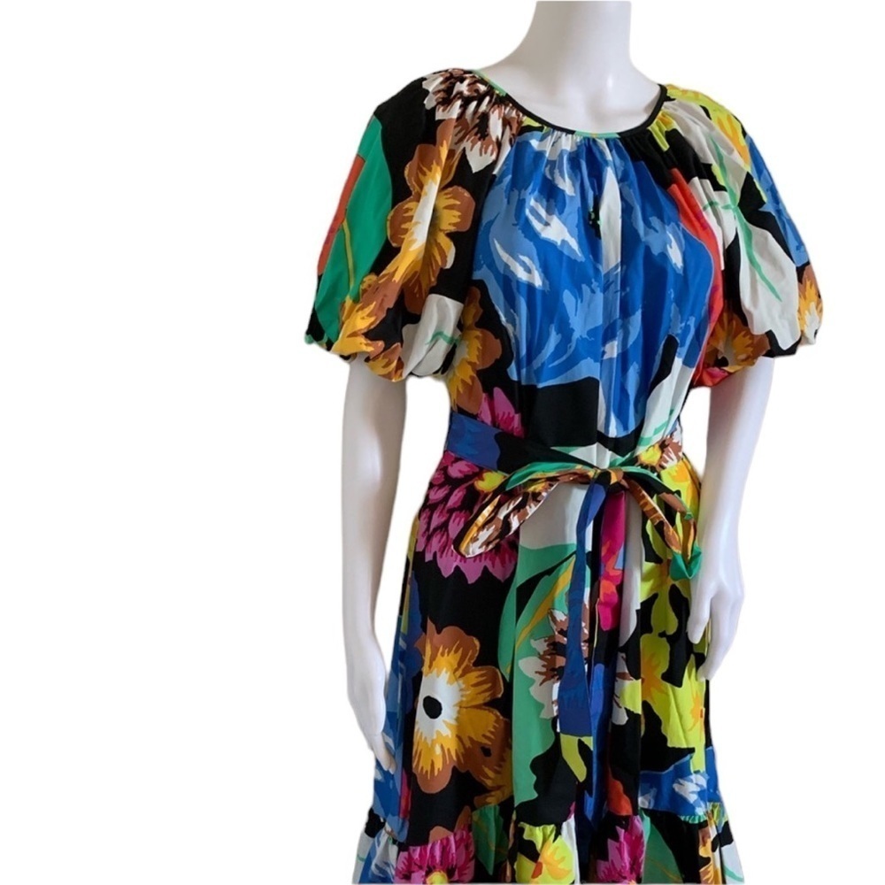 Christopher John Rogers Multicolor Floral Puff Dre - Picture 4 of 10